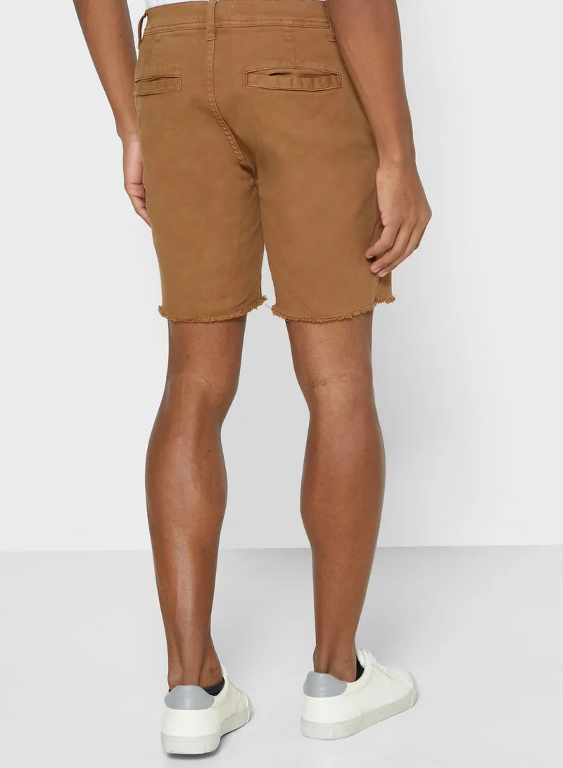 Cotton On Raw Hem Chino Shorts