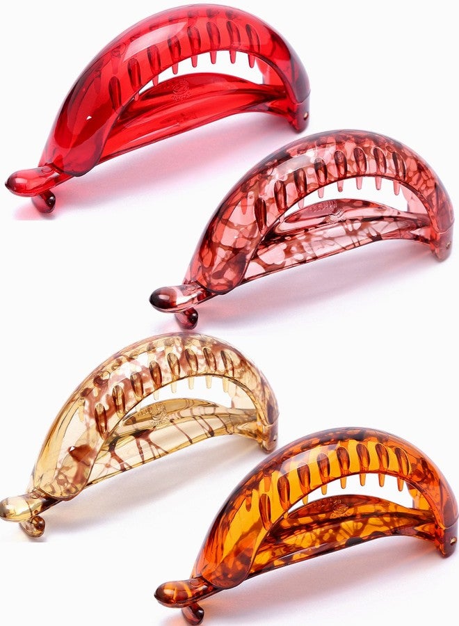 Prettyou Pony Hair Holder Small 3.1" Banana Hair Clip for Women Claws, Pack of 4 - Image 1