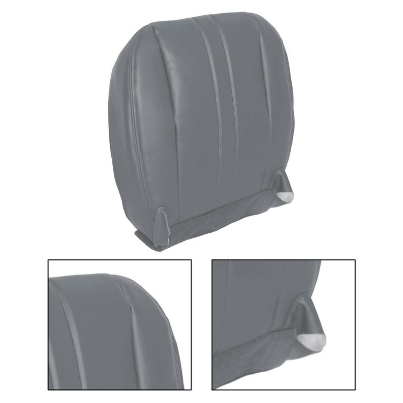 Priprilod Gray Leather Driver or Passenger Bottom Replacement Seat Cover Fit for Chevy Express Fit for GMC Savana Work Van 1500 2500 3500 2003 2004 2005 2006 2007 2008 2009 2010 2011 2012 2013 2014 - Image 5