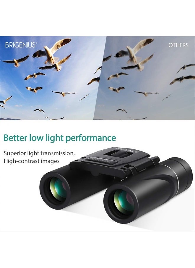 BriGenius 8x21 Small Binoculars, Compact Binoculars for Adults Kids Bird Watching, Mini Pocket Lightweight Binoculars for Opera Concert Theater  - Image 4