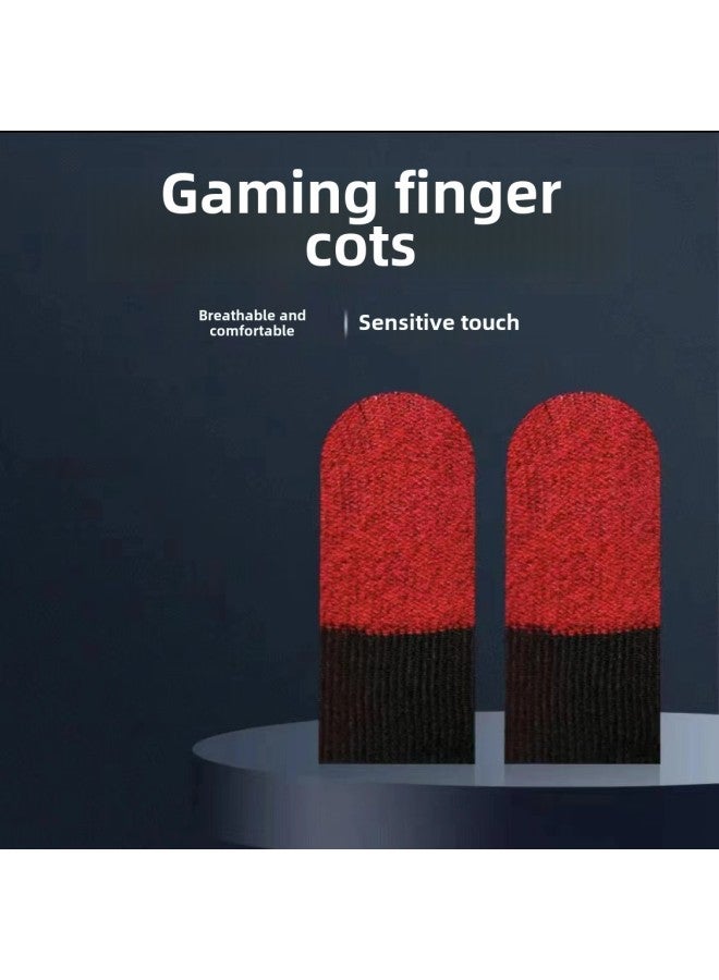 Breathable Sweat-proof Finger Cover Silver Double Color Hand Swim Finger Cover Sensitive And Durable One Finger Chicken Eating Artifact Fit Not Tight-Product Color:Red And Black (carbon Fiber)  - Image 1