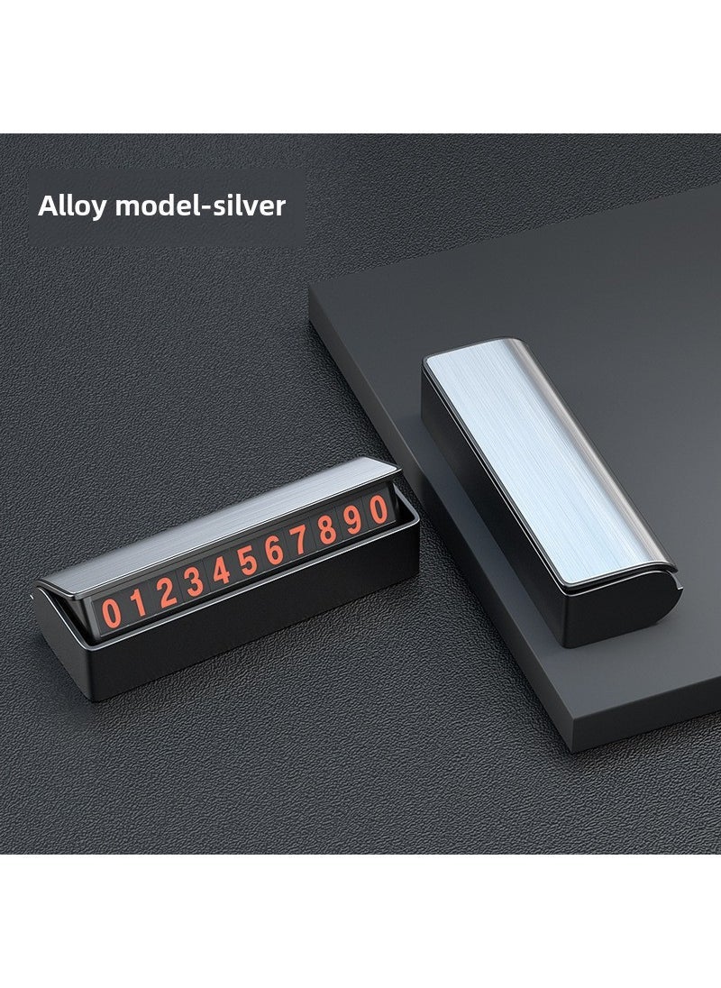 Custom Press-Hide Alloy Parking Sign Alloy silver