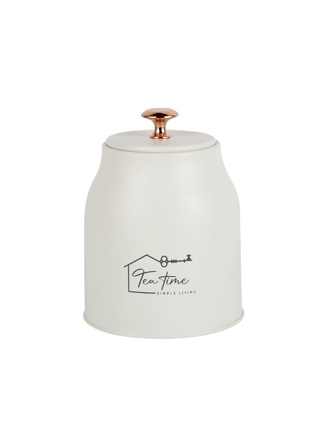 DANUBE HOME Adrian 3-Piece Metal Storage Jar Set Beige 1000ml – Durable, Airtight & Stylish Food Storage Containers, Perfect for Kitchen Organization, Pantry, and Home Storage  - Image 5