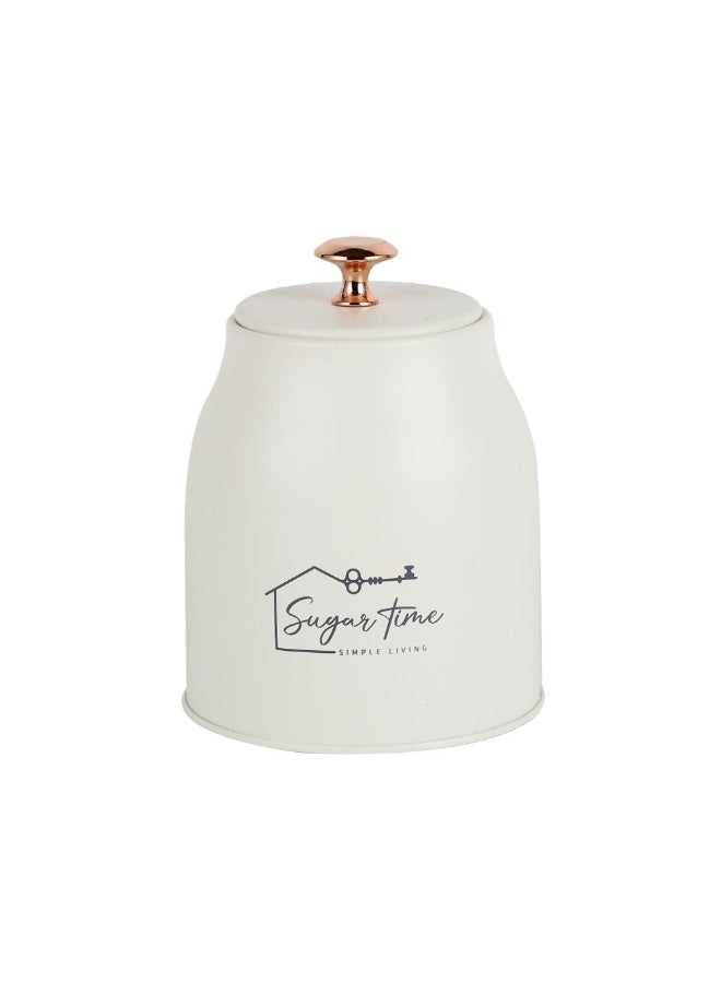 DANUBE HOME Adrian 3-Piece Metal Storage Jar Set Beige 1000ml – Durable, Airtight & Stylish Food Storage Containers, Perfect for Kitchen Organization, Pantry, and Home Storage  - Image 3