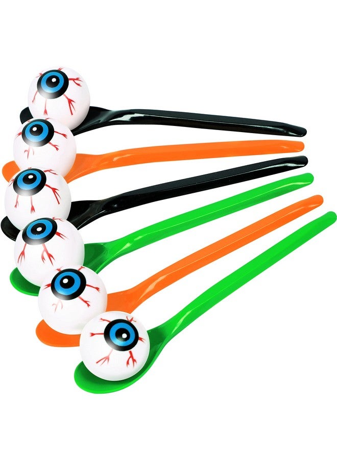 مون بوت مجموعة ألعاب سباق التتابع على شكل ملعقة ومقلاة عين من 24 قطعة لألعاب الهالوين - لوازم حفلات داخلية وخارجية وديكورات - Image 1