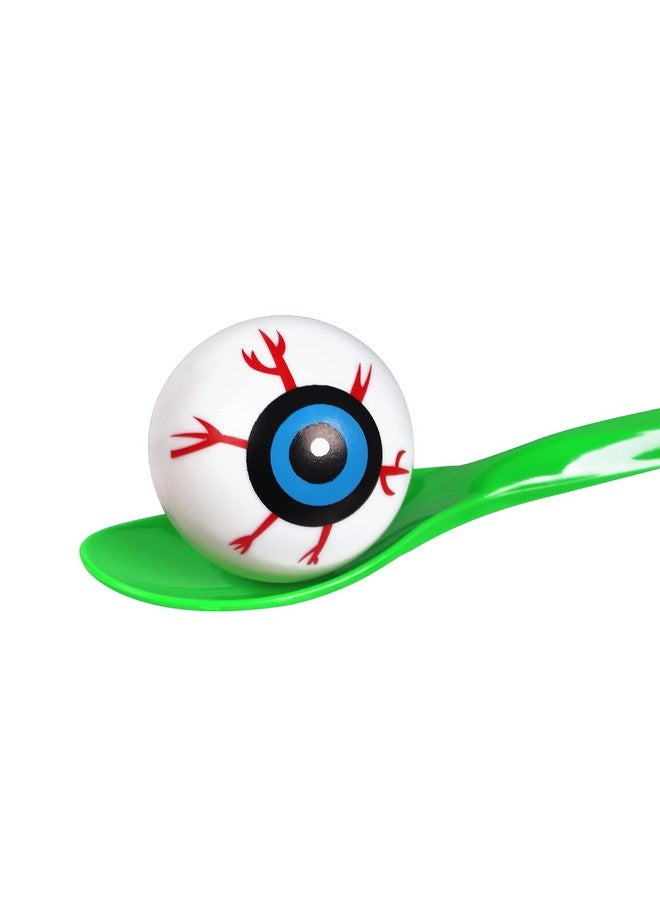 مون بوت مجموعة ألعاب سباق التتابع على شكل ملعقة ومقلاة عين من 24 قطعة لألعاب الهالوين - لوازم حفلات داخلية وخارجية وديكورات - Image 5