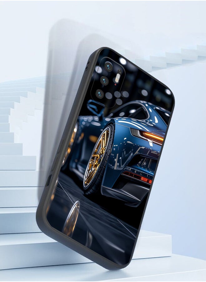 Generic - Protective Shockproof Case Cover For Xiaomi Redmi Note 10T 5G Porsche fashion blue car Drawing - Image 1