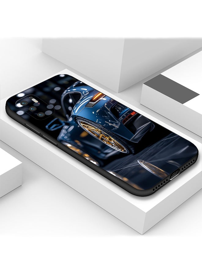 Generic - Protective Shockproof Case Cover For Xiaomi Redmi Note 10T 5G Porsche fashion blue car Drawing - Image 1