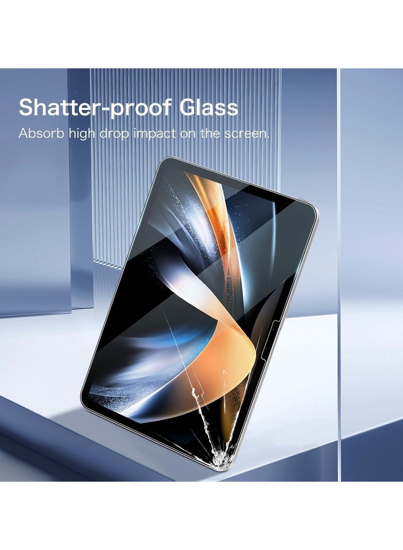 عام واقي شاشة 2 عبوة لباد برو 11 بوصة 2024 (إم 4 ، 5 جنرال) موديل رقاقة ، 【دعم معرف الوجه】 واقي شاشة زجاجي مقسى مضاد للخدش عالي الدقة عالي الدقة 9 ساعات - Image 4