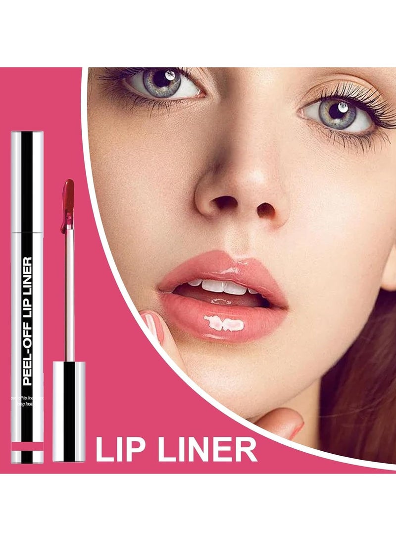 OLIBOLLA Peel Off Lip Liner & Stain, Long Lasting Waterproof Lipstick, Smudge Proof Lip Gloss for Women, Non-Fading Lip Makeup, 00 - Image 3