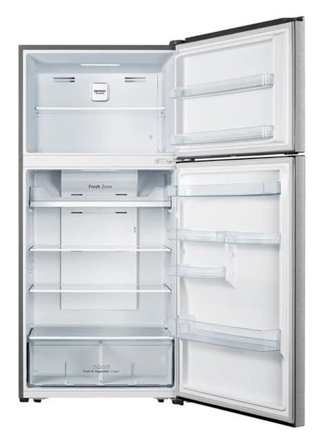 Hisense Double Door Refrigerator, Top Mount RT649N4ASU Silver - Image 2