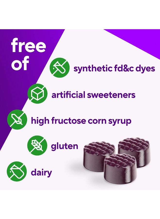 Vitafusion Nighttime Skin Support (1), Beauty Supplement With Retinol (Vitamin A Rae), Collagen & Bedtime Botanicals, Blackberry Lavender Flavor, 90 Count - Image 5