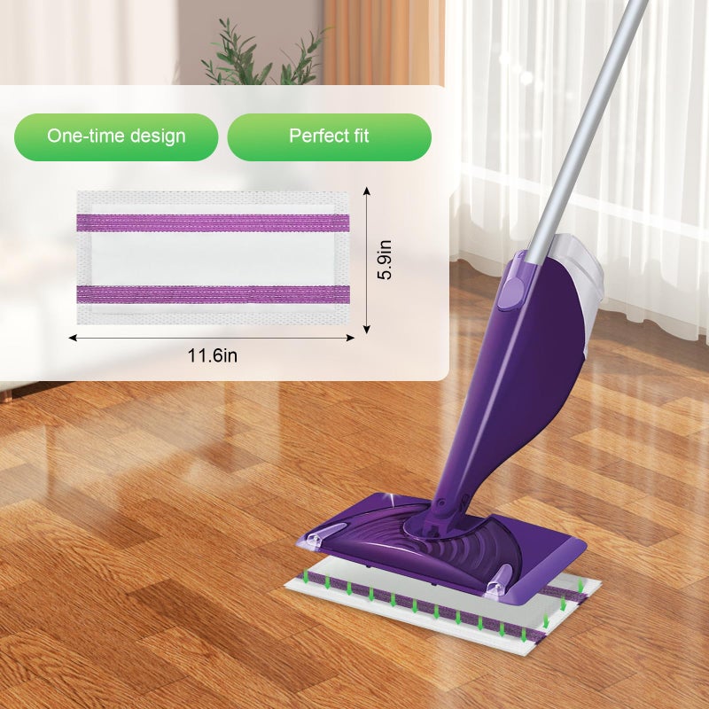 Chyodi 42 Count Disposable for Swiffer Wet Pads Refill Replacement for Swiffer WetJet Spray Mop, Extra Strong Dirt Locking and Water Absorbent, Powerful Stain Removal - Image 3