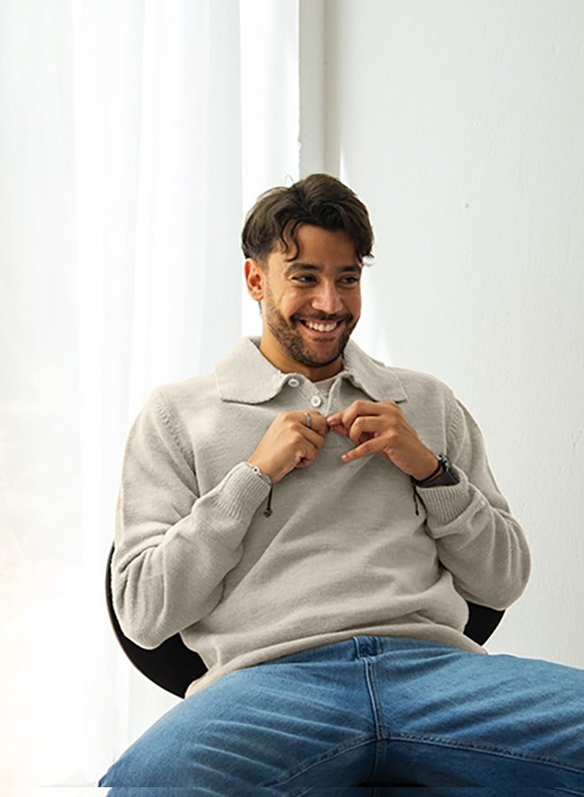 Pavo Beige Men Sweater - Image 2