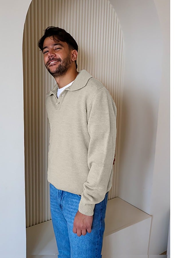 Pavo Beige Men Sweater - Image 4