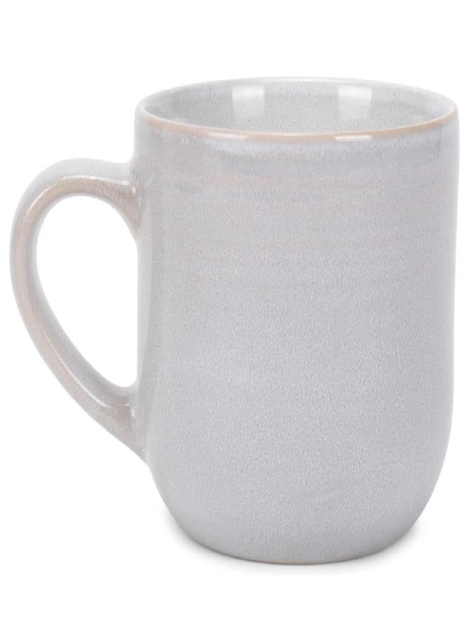 Elanze Designs Pale Grey Glossy Reactive Glaze 17 ounce Stoneware Coffee Cup Mugs Set of 4 - Image 2