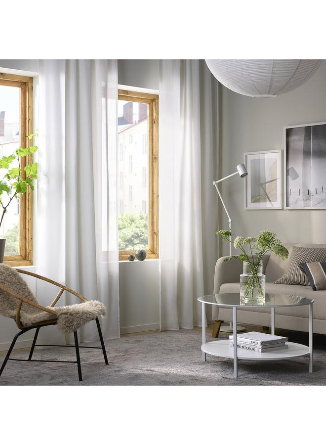 erorex Curtains, 1 pair, white/with heading tape, 145x300 cm - Image 3