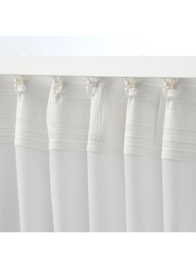 erorex Curtains, 1 pair, white/with heading tape, 145x300 cm - Image 4