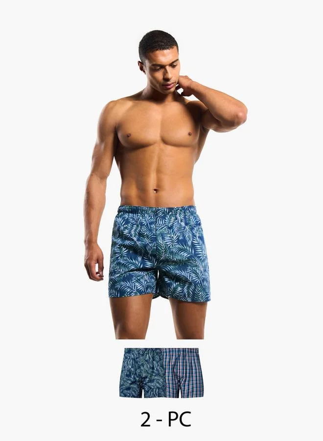 سبلاش فيڤ Men Printed Cotton Boxers - Pack of 2