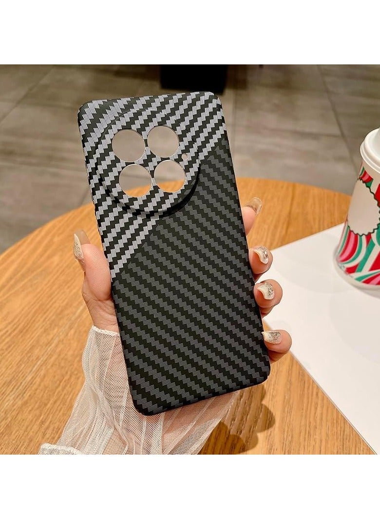 VKL Ultra Thin Aramid Carbon Fiber Case for Oneplus 13 2025 (Black/silver)