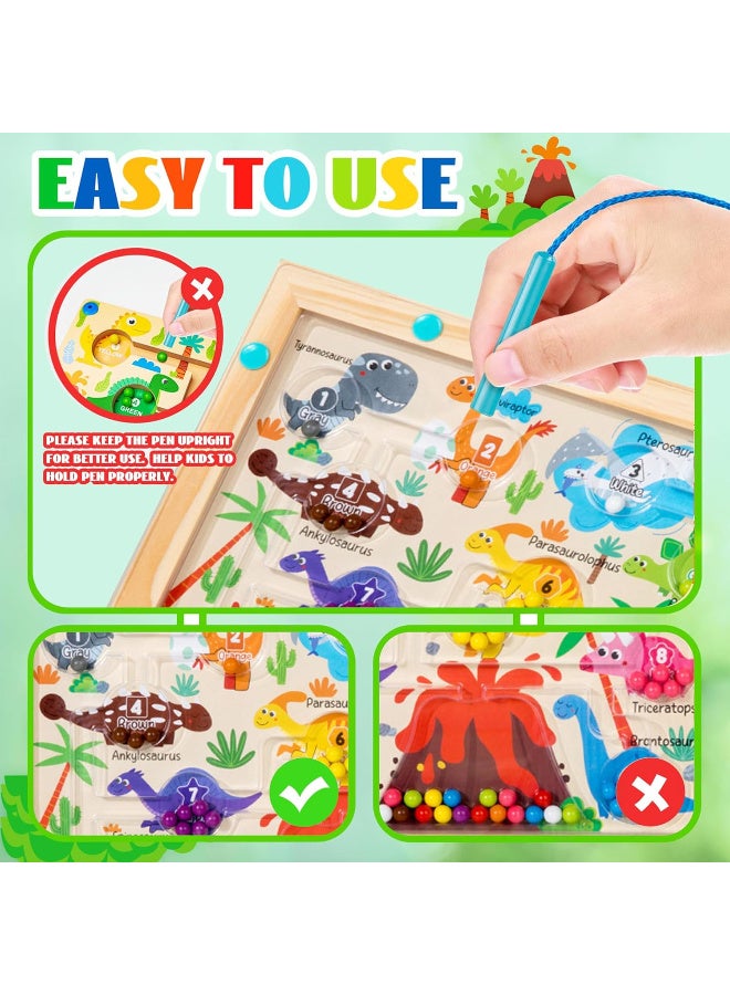 Montessori Wooden Maze Toys for Boys  Girls - Magnetic, Color  Number Maze, Fine Motor Skills, Color Sorting, Educational Gifts - Image 4