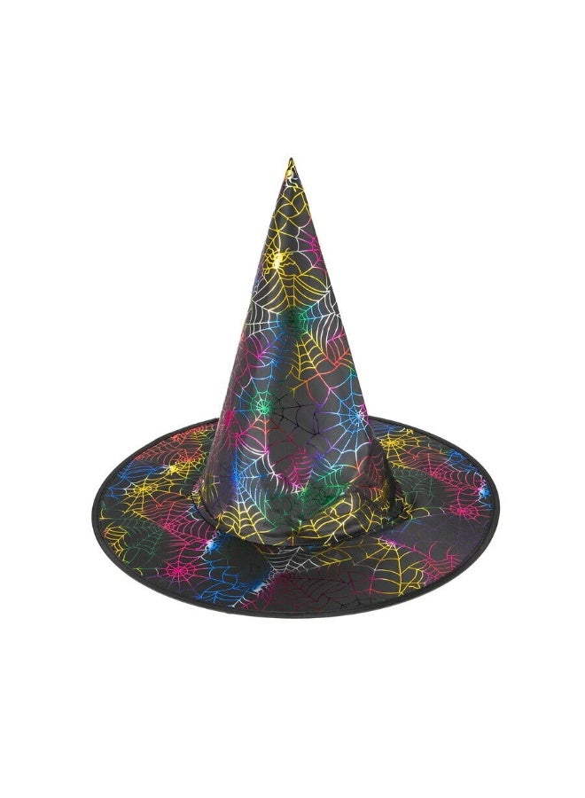 Toyland Colorful Spider Web Witch Hat for Halloween – Halloween Costume Accessory
