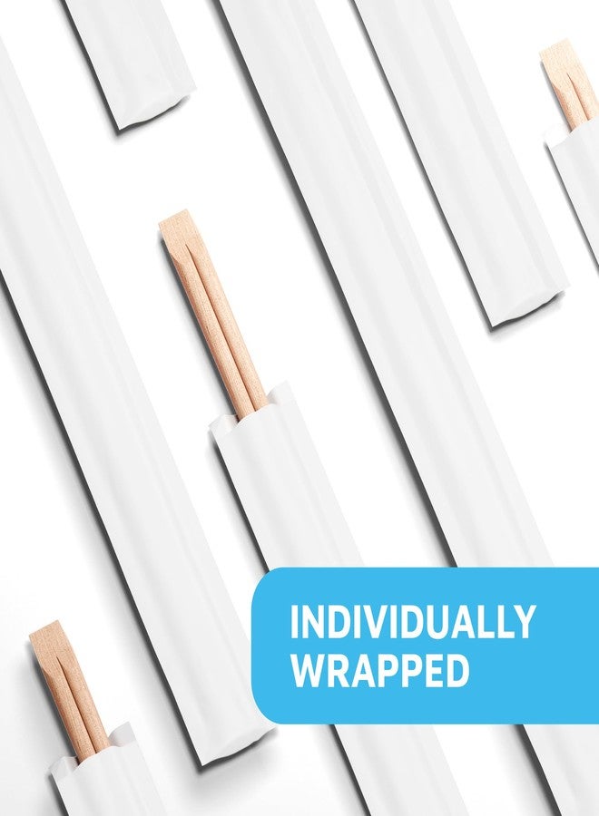 MontoPack Individually Wrapped Twin Chopsticks | Bulk 100 Pack Disposable Wooden Chopsticks | Chinese Bamboo Splinter-Free Party Utensil for Sushi, Rice, Noodles & All Asian, Japanese, Korean Dishes - Image 2