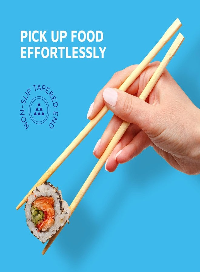 MontoPack Individually Wrapped Twin Chopsticks | Bulk 100 Pack Disposable Wooden Chopsticks | Chinese Bamboo Splinter-Free Party Utensil for Sushi, Rice, Noodles & All Asian, Japanese, Korean Dishes - Image 3