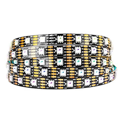 BTF-LIGHTING WS2815 (Upgraded WS2812B) 16.4ft 300 Pixels Magic Dream Color Individually Addressable RGB LED Flexible Strip Light 5050 SMD Dual Signal IP30 Non-Waterproof DC12V Black PCB - Image 1