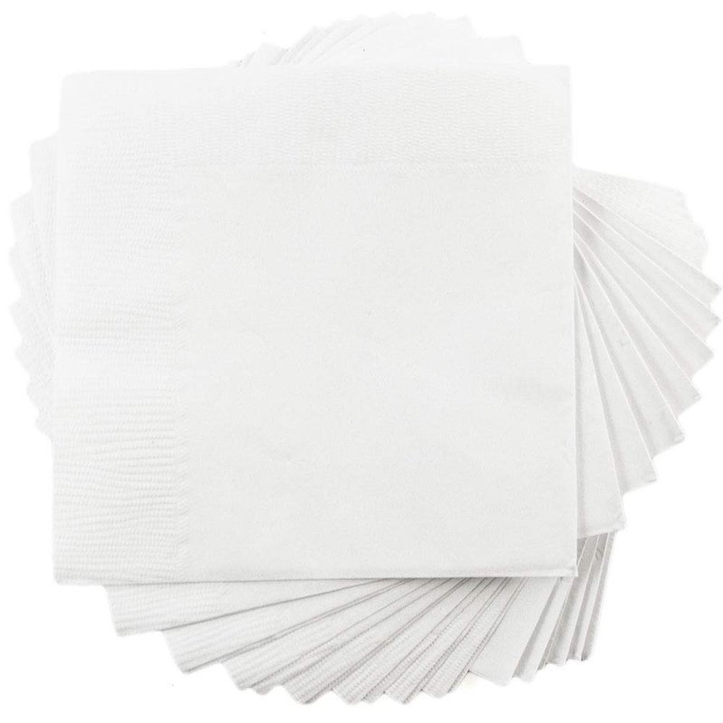 JAM PAPER Small Beverage Napkins 5 x 5 White 50Pack