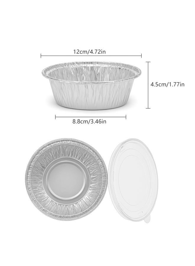 AIDUZETY 5" Foil Baking Pans with Lids - Perfect for Baking and Storing Food (50Pack) - Image 2