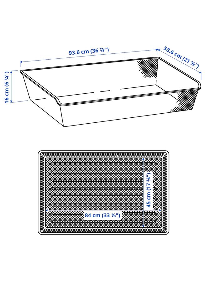 Mesh basket, white, 100x58 cm  - Image 5