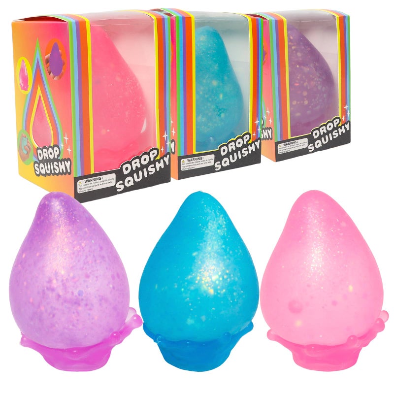JIACAI Squishy Drop Stress Balls for Adults Kids Drop Malt Sugar BallsFidget Toys for Kids with Autism Fidgets for Classroom Prize Toys 3pcs - Image 3
