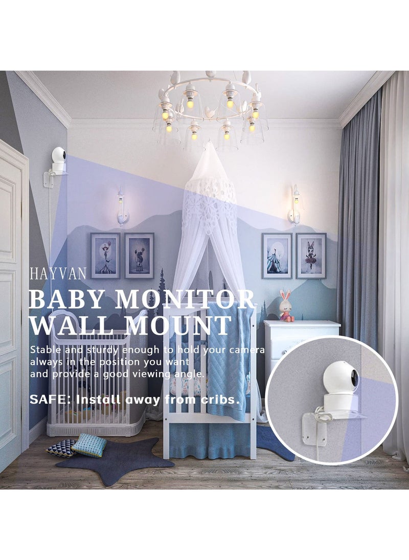 AIYISHI Acrylic Small Wall Shelf Set of 3 for Security Cameras, Speakers, Baby Monitors, Universal Adhesive Shelf Easy to Install No Drill, with Cable Clips (Clear)  - Image 4