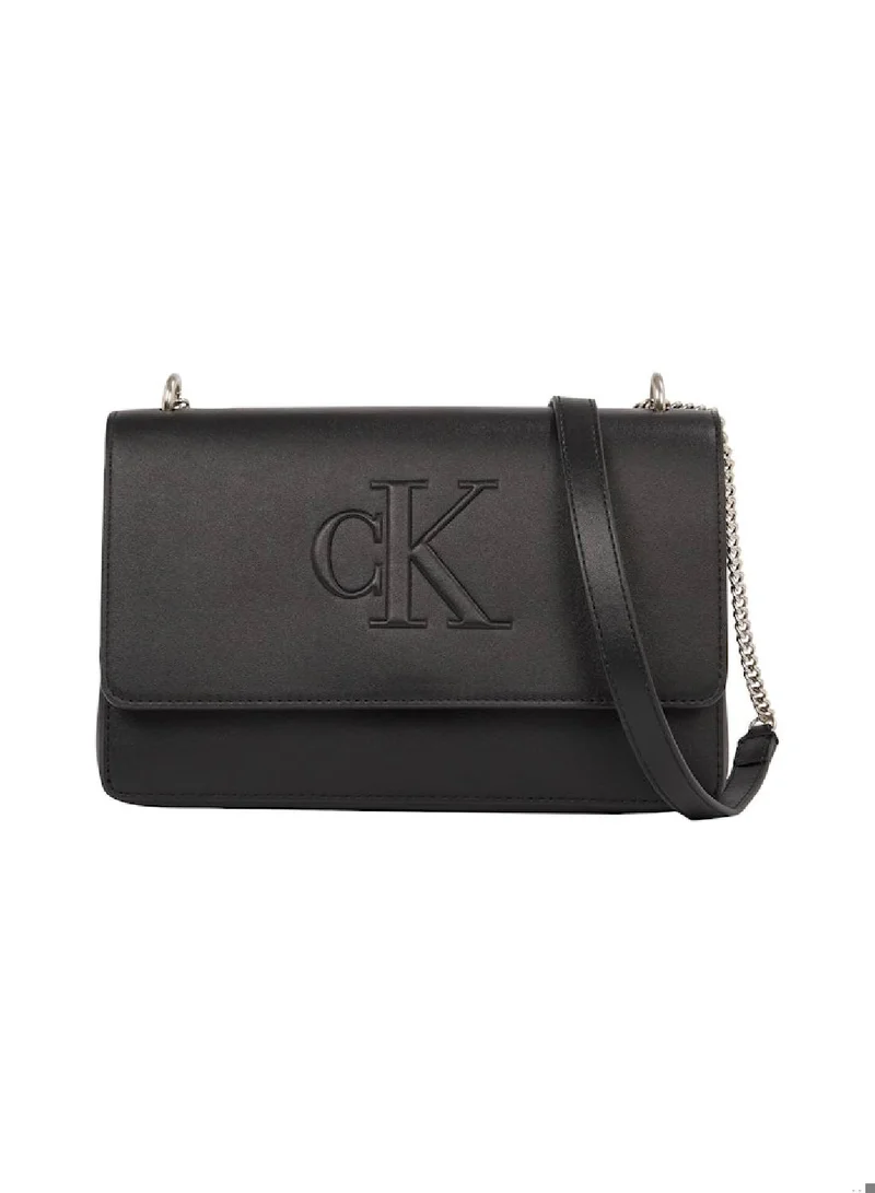 Calvin Klein Jeans Women's Convertible Shoulder Bag, Black - faux leather