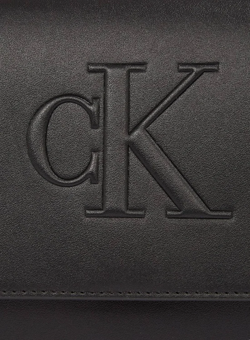 Calvin Klein Jeans Women's Convertible Shoulder Bag, Black - faux leather