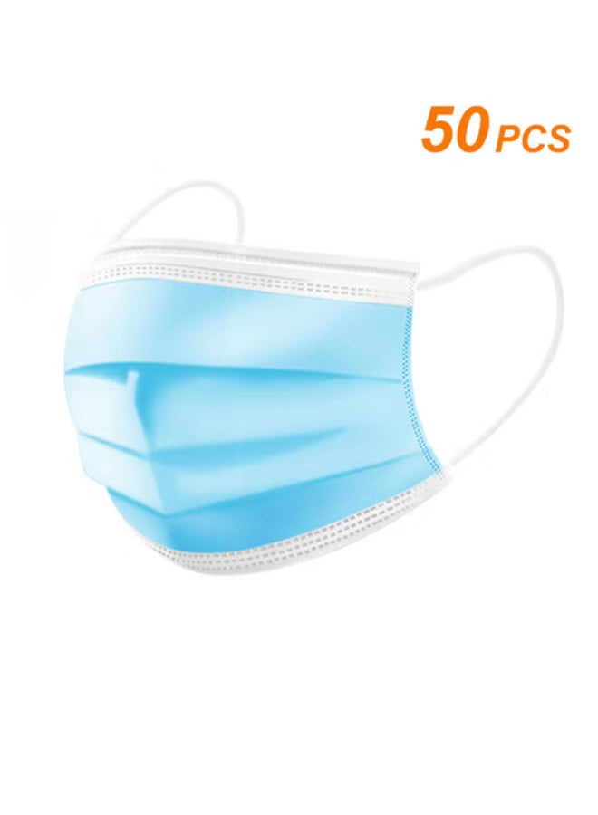 Non-Medical Disposable 3-Ply Face Mask – Pack of 10 – Adult Size – Blue - Image 3