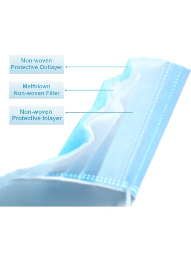 Non-Medical Disposable 3-Ply Face Mask – Pack of 10 – Adult Size – Blue - Image 4