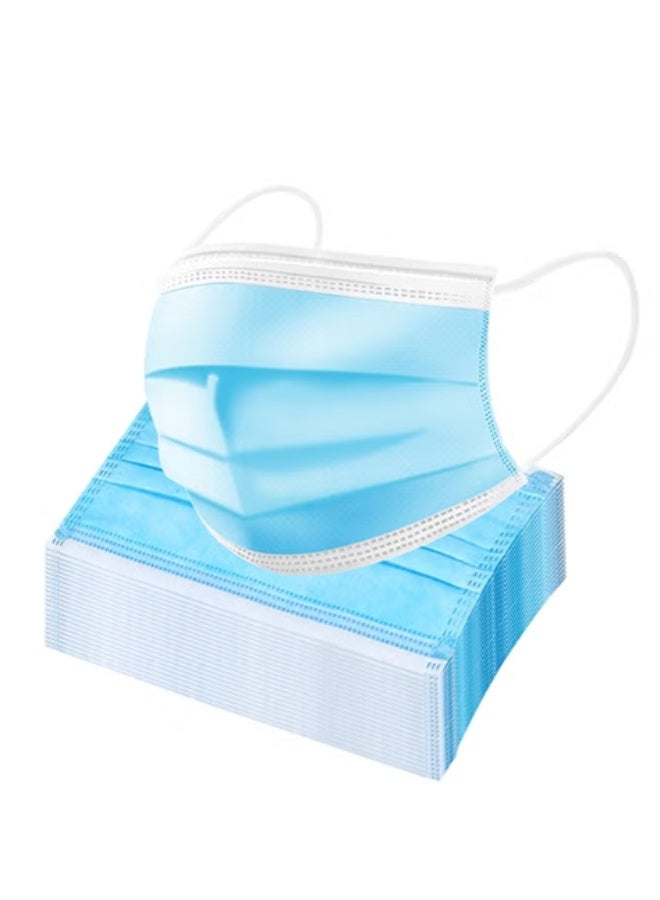Non-Medical Disposable 3-Ply Face Mask – Pack of 10 – Adult Size – Blue - Image 2