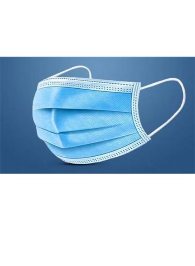 Non-Medical Disposable 3-Ply Face Mask – Pack of 10 – Adult Size – Blue - Image 1