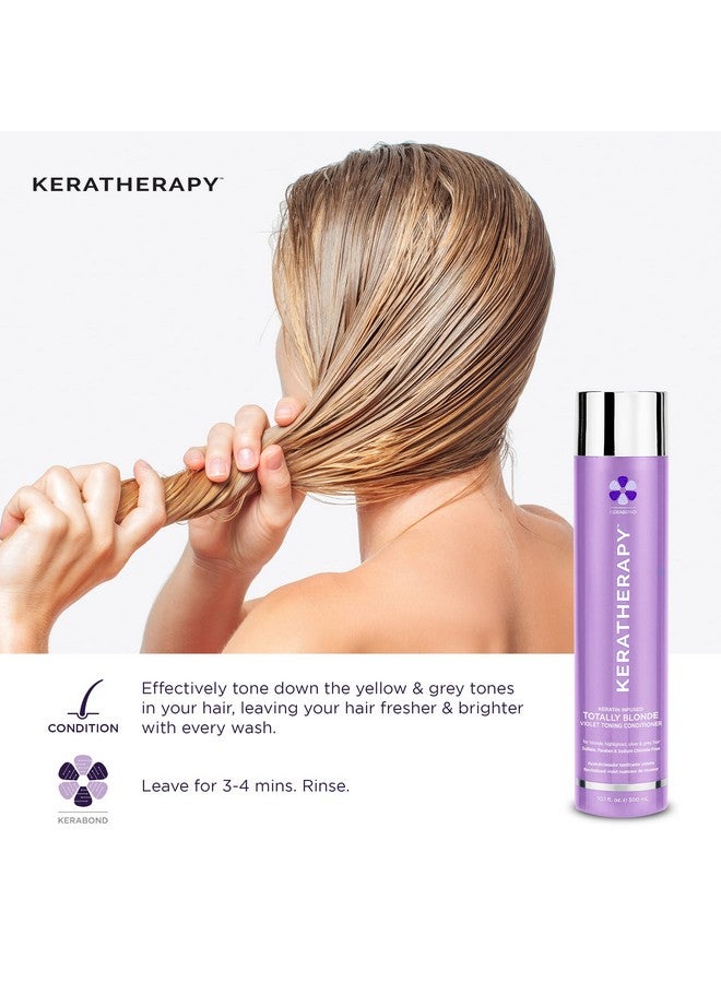 KERATHERAPY بلسم تلوين بنفسجي كيراتين معزز للشعر الأشقر 33.8 أونصة سائلة 1000 مل علاج كيراتين بلسم بنفسجي للشعر الأشقر والشعر الفضي اللامع والمميز خالي من الكبريتات والبارابين - Image 5