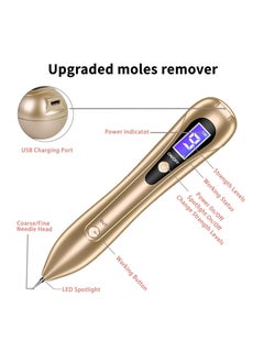 ASIV Laser Mole Removal Pen, Portable Skin Tag Removal Pen with 9 Intensity Levels, 10 Replaceable Fine Needles for Face, Body Warts, Freckles, Mole Spot Treatment and Age Spots  - Image 3