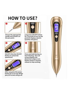 ASIV Laser Mole Removal Pen, Portable Skin Tag Removal Pen with 9 Intensity Levels, 10 Replaceable Fine Needles for Face, Body Warts, Freckles, Mole Spot Treatment and Age Spots  - Image 4