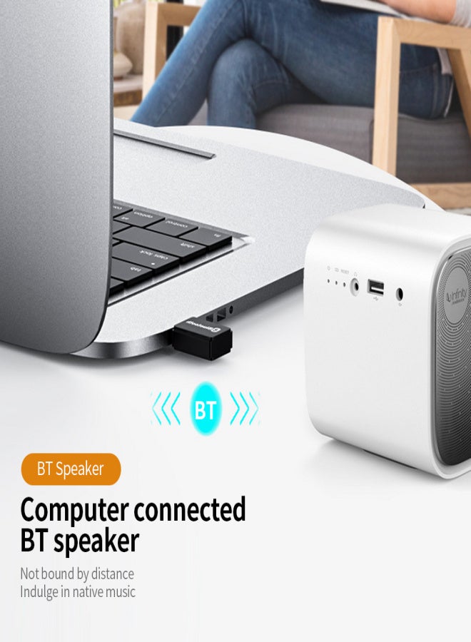 T7 USB Wireless Audio Transmitter BT 5.0 PC Music Transmitter Mini USB Receiver for Windows 7/8/10 XP 32/64 bit Linux Black - Image 5