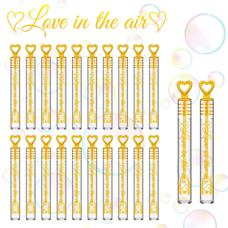Mhtdet 120 Pcs Mini Wedding Bubble Wands HeartShaped Bubble Wands Bulk Wedding Favors for Guests SendOff Party Supplies for Valentines Day Anniversaries Celebrations and Graduations - Image 3