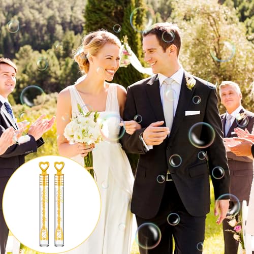 Mhtdet 120 Pcs Mini Wedding Bubble Wands HeartShaped Bubble Wands Bulk Wedding Favors for Guests SendOff Party Supplies for Valentines Day Anniversaries Celebrations and Graduations - Image 5