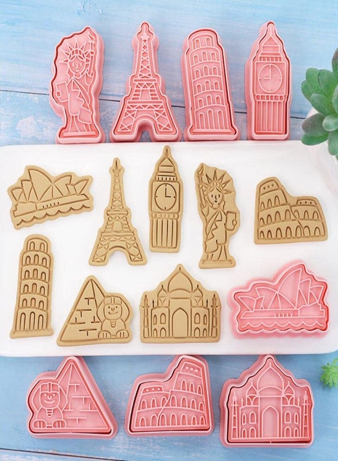 MayeBridge 8 Pieces Statue of Liberty Cookie Moulds For Baking Cookie Mould Press Eiffel Tower Cookie Mould Set Kitchen Tools Plastic Cookie Stamps (Statue of Liberty) - Image 5