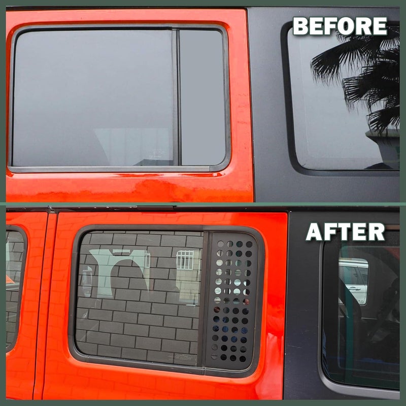 Phamyor Rear Door Window Glass Decals for Jeep Wrangler - Image 4