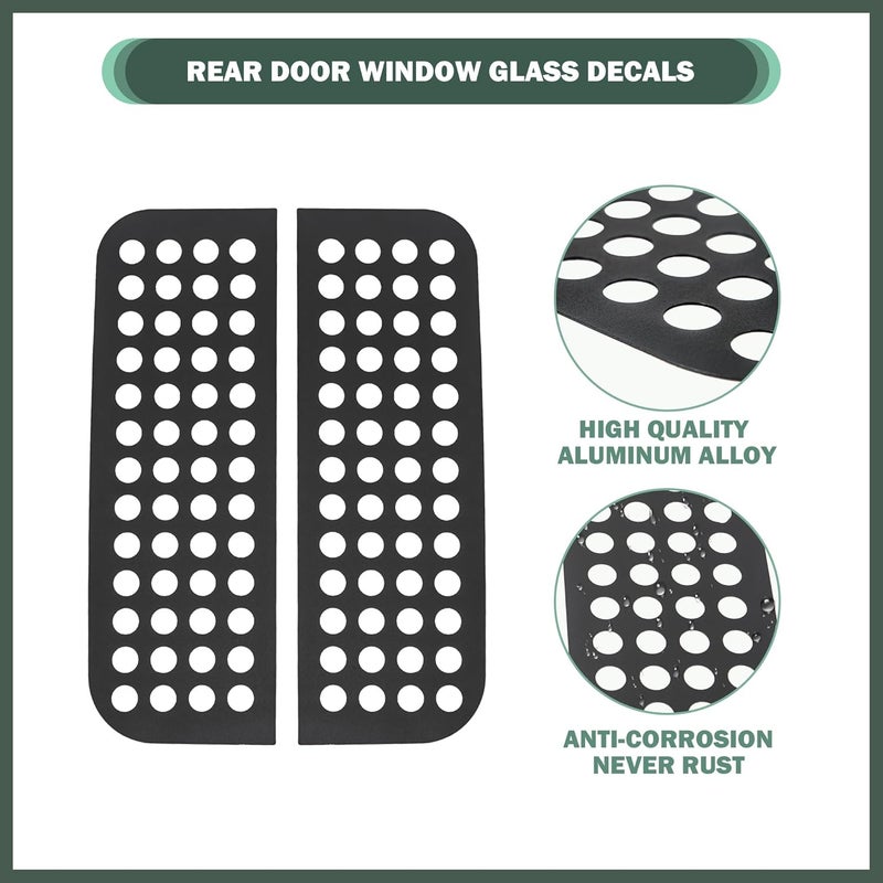 Phamyor Rear Door Window Glass Decals for Jeep Wrangler - Image 2