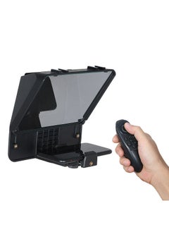 Andoer A10 Portable Smartphone DSLR Camera Teleprompter Prompter with Phone Holder Remote Control for Video Recording Live Streaming Interview Stage Presentation Speech
